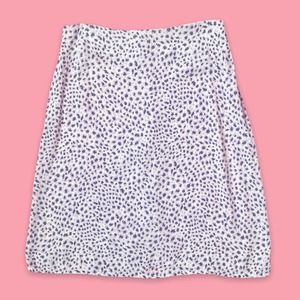 Purple Leopard Mini Skirt
